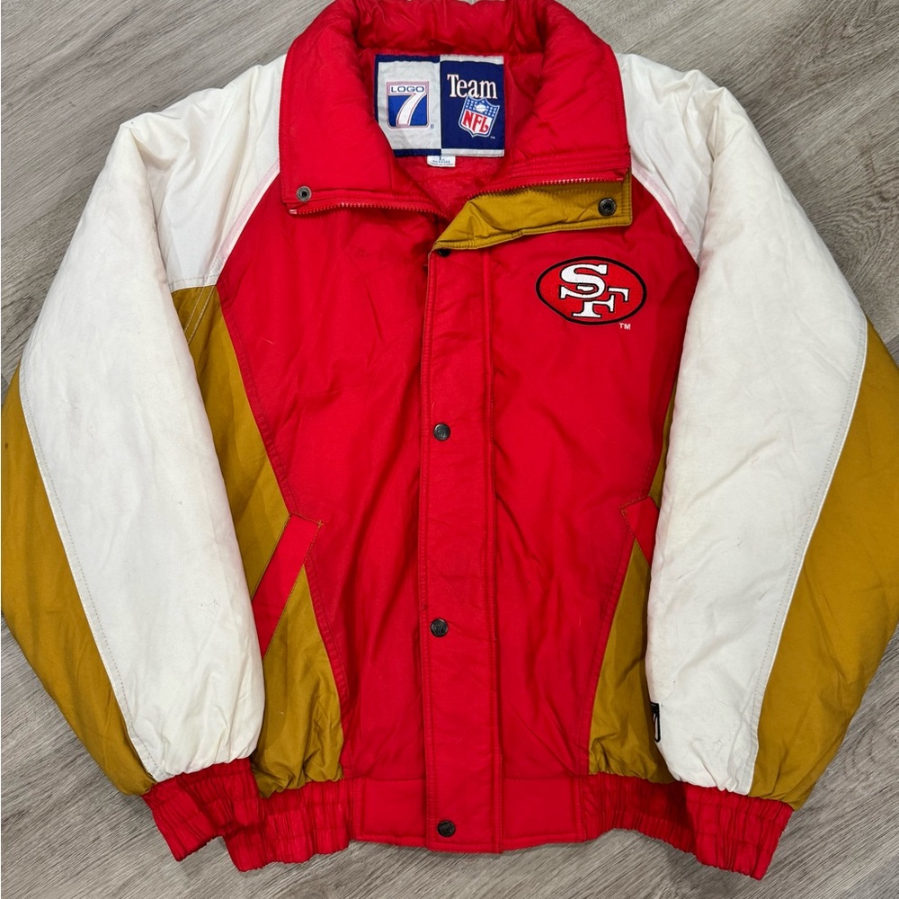 Vintage San Francisco 49ers Logo 7 Puffer Jacket